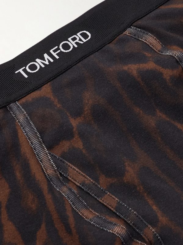 Leopard-Print Stretch-Cotton Boxer Briefs - CU Leopard-Print Stretch-Cotton Boxer Briefs - CU