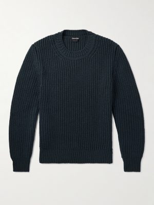 Ribbed Wool and Cashmere-Blend Sweater