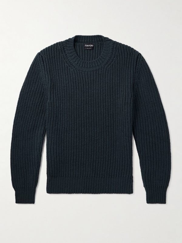 Ribbed Wool and Cashmere-Blend Sweater Ribbed Wool and Cashmere-Blend Sweater