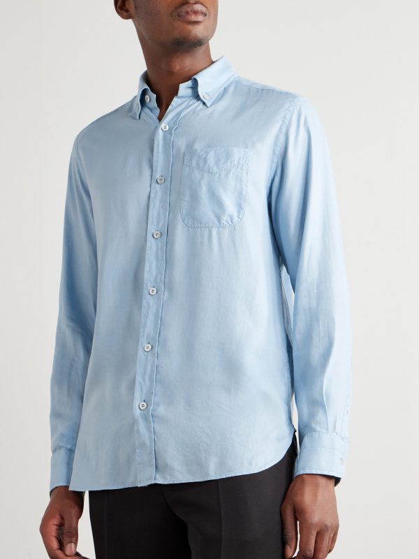 Button-Down Collar Lyocell Shirt - FR Button-Down Collar Lyocell Shirt - FR