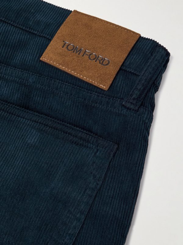 Slim-Fit Cotton-Blend Corduroy Trousers - CU