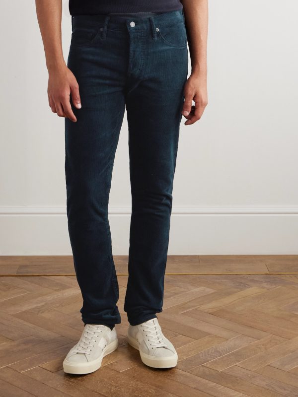 Slim-Fit Cotton-Blend Corduroy Trousers - FR