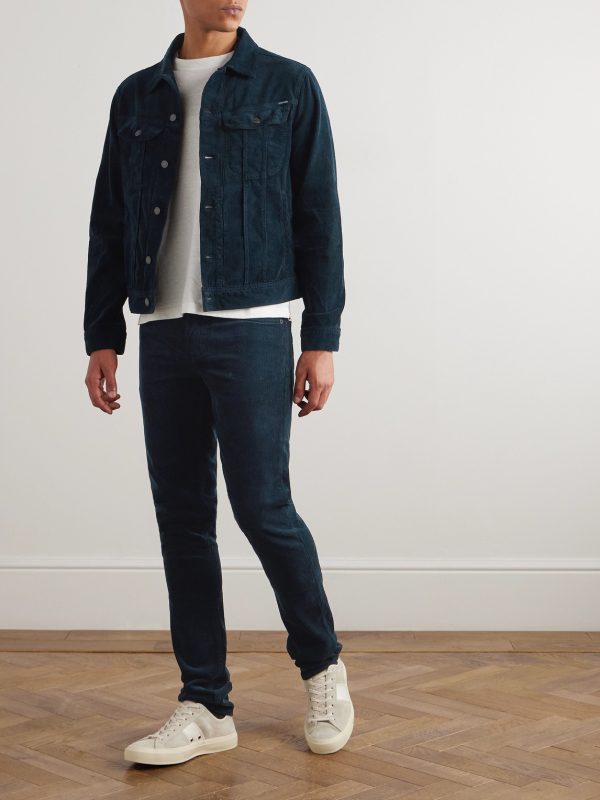Slim-Fit Cotton-Blend Corduroy Trousers - OU