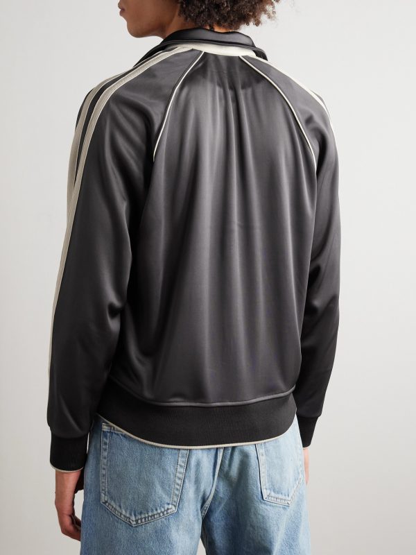 Striped Jersey Track Jacket - BK Striped Jersey Track Jacket - BK