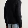 Shawl-Collar Double-Breasted Ribbed Wool and Silk-Blend Cardigan - BK Shawl-Collar Double-Breasted Ribbed Wool and Silk-Blend Cardigan - BK
