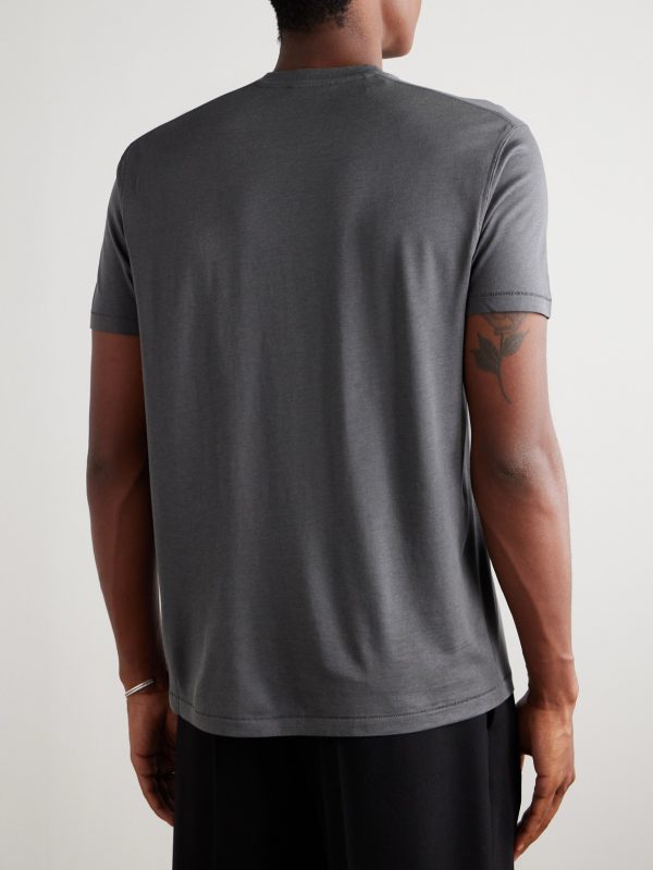 Lyocell and Cotton-Blend Jersey T-Shirt - BK Lyocell and Cotton-Blend Jersey T-Shirt - BK