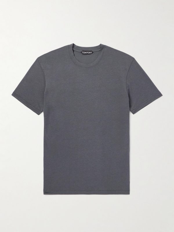 Lyocell and Cotton-Blend Jersey T-Shirt Lyocell and Cotton-Blend Jersey T-Shirt