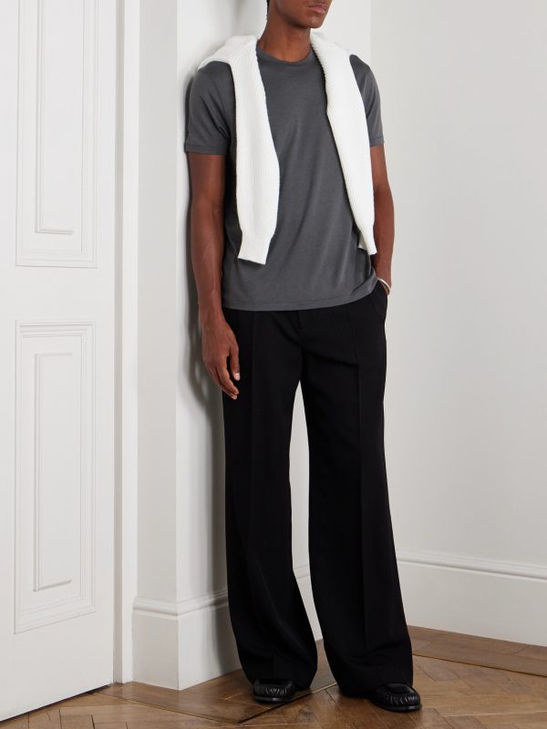 Lyocell and Cotton-Blend Jersey T-Shirt - OU Lyocell and Cotton-Blend Jersey T-Shirt - OU
