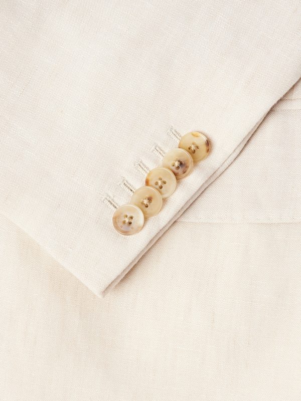 Richard Double-Breasted Linen and Wool-Blend Suit Jacket - CU