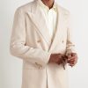 Richard Double-Breasted Linen and Wool-Blend Suit Jacket - FR