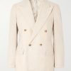 Richard Double-Breasted Linen and Wool-Blend Suit Jacket