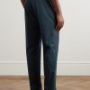 Richard Straight-Leg Pleated Cotton-Blend Twill Suit Trousers - BK