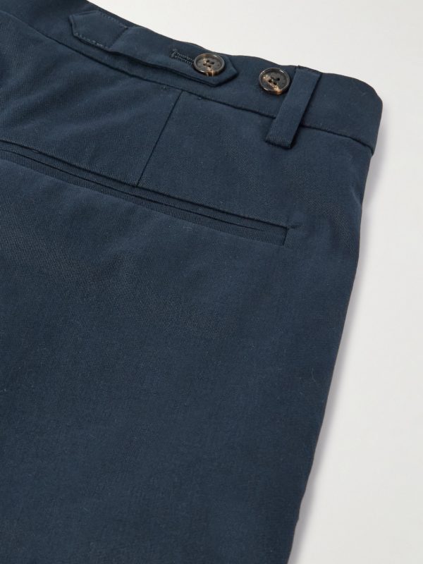 Richard Straight-Leg Pleated Cotton-Blend Twill Suit Trousers - CU