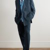 Richard Straight-Leg Pleated Cotton-Blend Twill Suit Trousers - OU