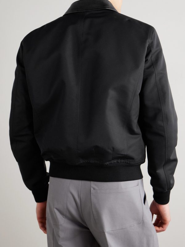 Coated Cotton-Canvas Bomber Jacket - BK