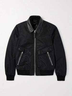 Coated Cotton-Canvas Bomber Jacket Coated Cotton-Canvas Bomber Jacket