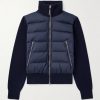 Leather-Trimmed Quilted Shell and Wool Down Jacket Leather-Trimmed Quilted Shell and Wool Down Jacket