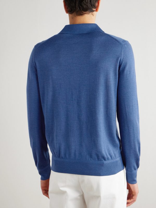 Cashmere and Silk-Blend Polo Shirt - BK