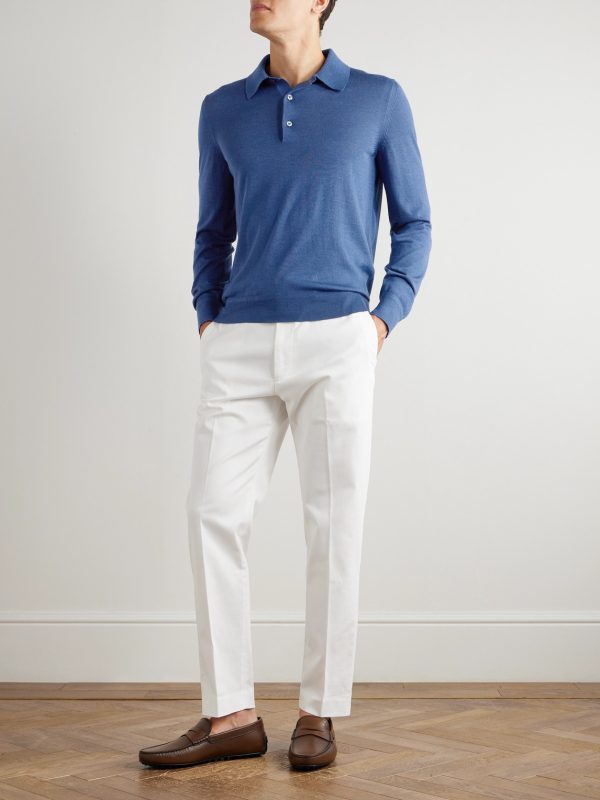 Cashmere and Silk-Blend Polo Shirt - OU