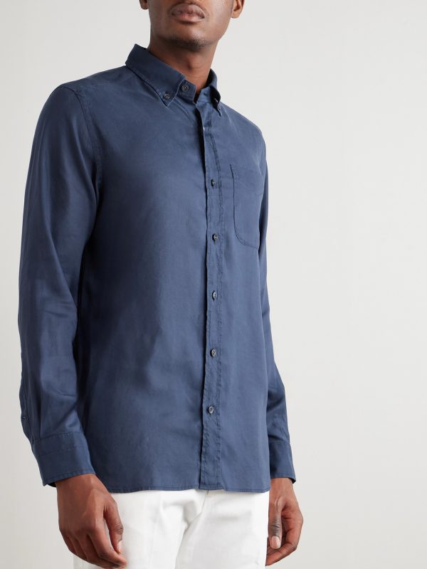 Button-Down Collar Lyocell-Twill Shirt - FR Button-Down Collar Lyocell-Twill Shirt - FR