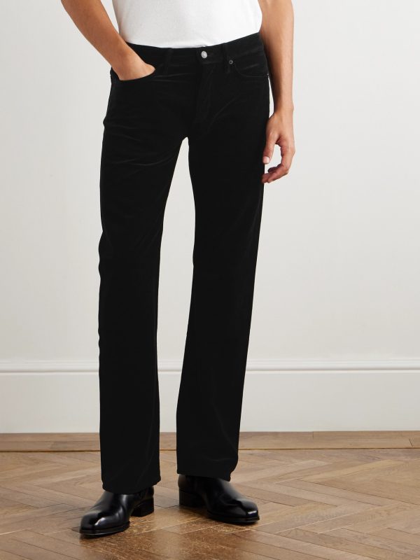 Icon Straight-Leg Cotton-Velvet Suit Trousers - FR Icon Straight-Leg Cotton-Velvet Suit Trousers - FR