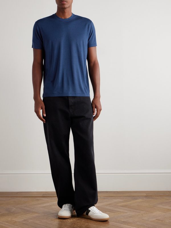 Lyocell and Cotton-Blend Jersey T-Shirt - OU Lyocell and Cotton-Blend Jersey T-Shirt - OU