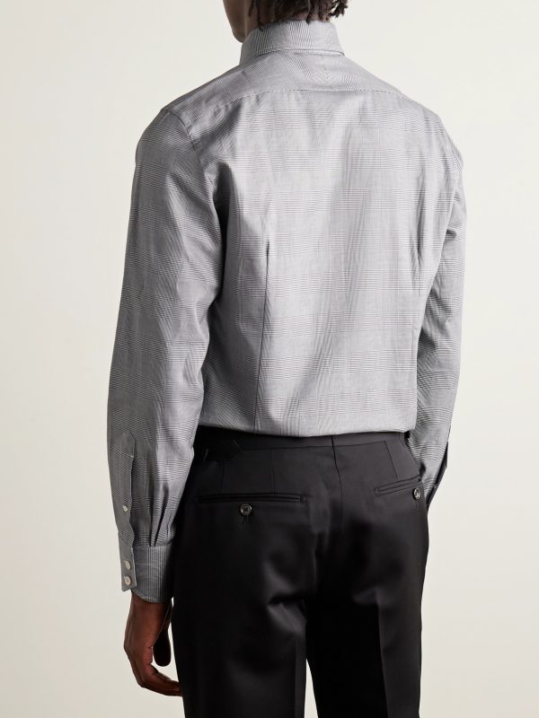 Prince of Wales Checked Cotton-Poplin Shirt - BK Prince of Wales Checked Cotton-Poplin Shirt - BK