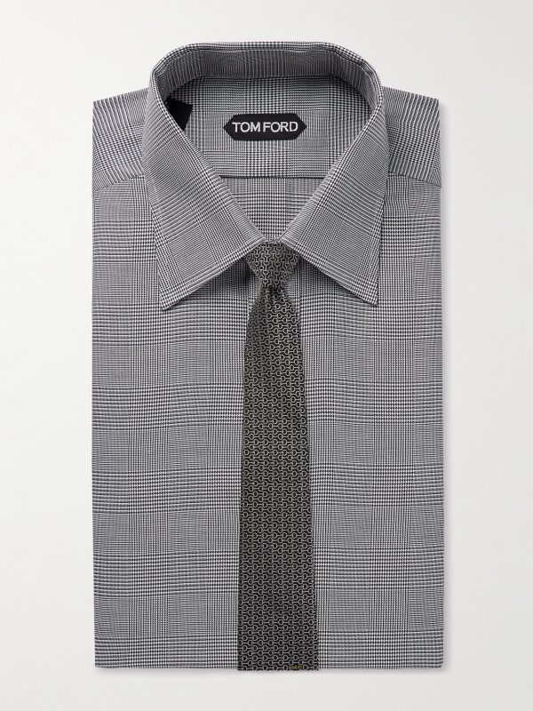 Prince of Wales Checked Cotton-Poplin Shirt - E1 Prince of Wales Checked Cotton-Poplin Shirt - E1