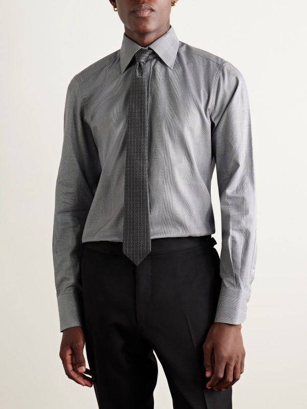 Prince of Wales Checked Cotton-Poplin Shirt - FR Prince of Wales Checked Cotton-Poplin Shirt - FR