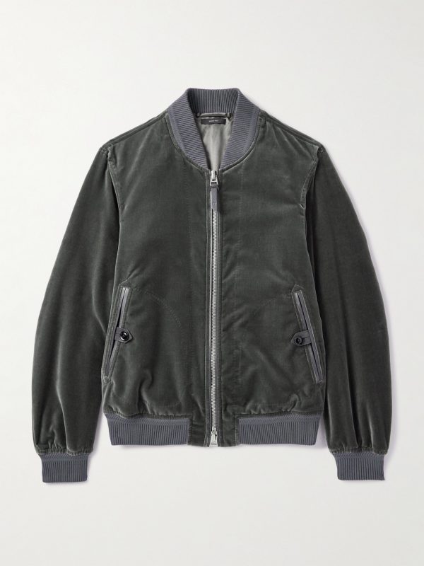 Cotton-Velvet Bomber Jacket Cotton-Velvet Bomber Jacket