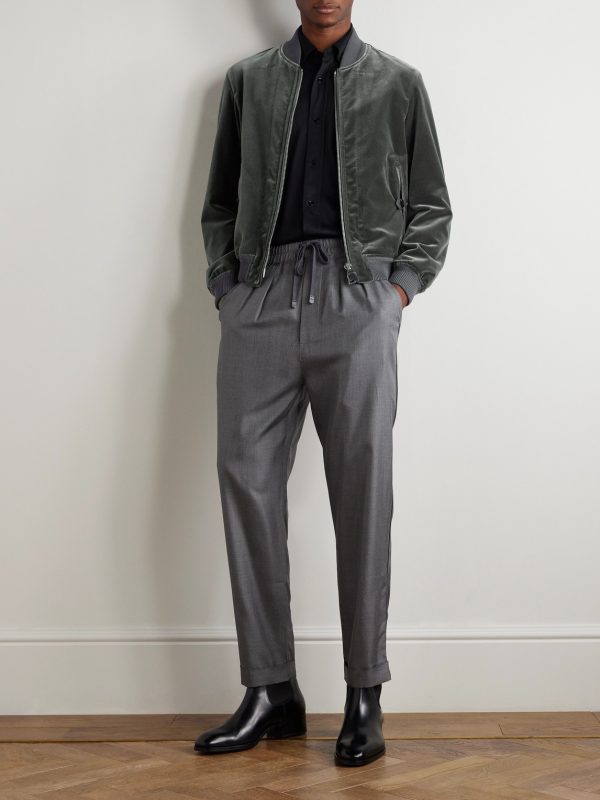 Cotton-Velvet Bomber Jacket - OU Cotton-Velvet Bomber Jacket - OU
