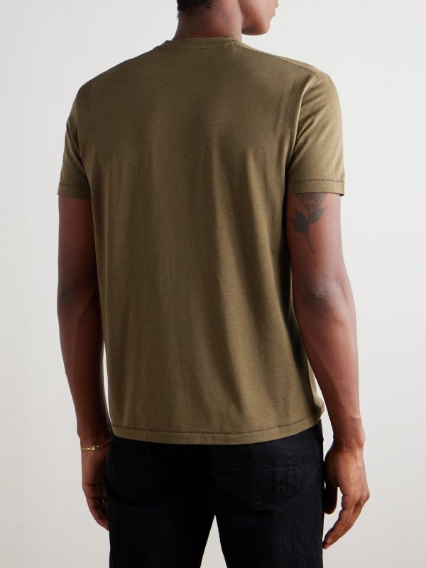 Lyocell and Cotton-Blend Jersey T-Shirt - BK Lyocell and Cotton-Blend Jersey T-Shirt - BK