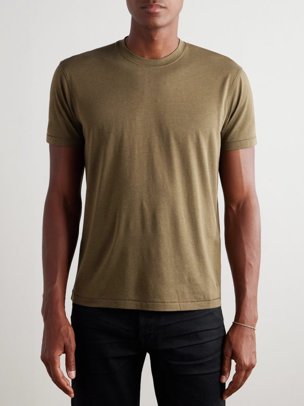 Lyocell and Cotton-Blend Jersey T-Shirt - FR Lyocell and Cotton-Blend Jersey T-Shirt - FR