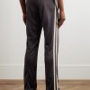Straight-Leg Webbing-Trimmed Jersey Track Pants - BK Straight-Leg Webbing-Trimmed Jersey Track Pants - BK