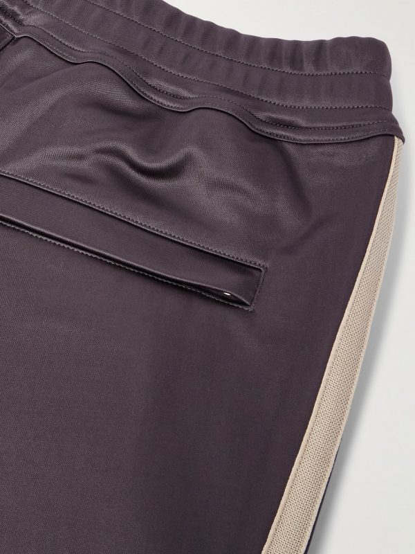 Straight-Leg Webbing-Trimmed Jersey Track Pants - CU Straight-Leg Webbing-Trimmed Jersey Track Pants - CU