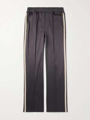 Straight-Leg Webbing-Trimmed Jersey Track Pants