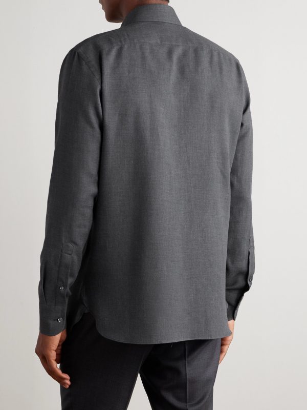 Cotton and Cashmere-Blend Shirt - BK