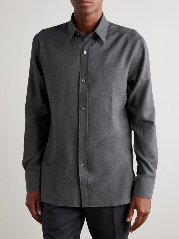 Cotton and Cashmere-Blend Shirt - FR