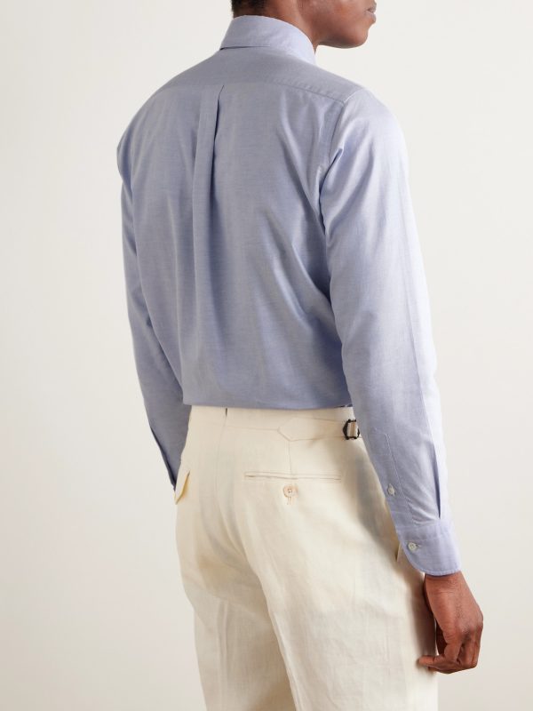 Slim-Fit Button-Down Collar Cotton Oxford Shirt - BK Slim-Fit Button-Down Collar Cotton Oxford Shirt - BK