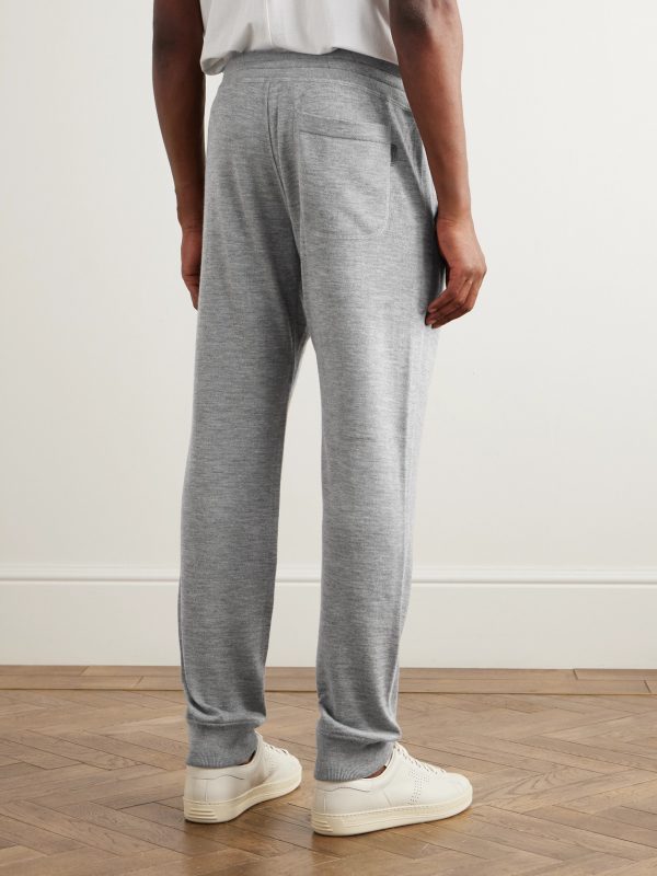 Tapered Cashmere and Silk-Blend Sweatpants - BK Tapered Cashmere and Silk-Blend Sweatpants - BK
