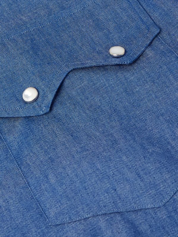 Neapolitan Slim-Fit Cotton-Chambray Shirt - CU