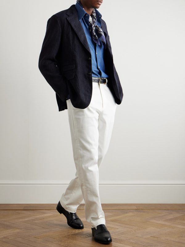 Neapolitan Slim-Fit Cotton-Chambray Shirt - OU