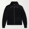 Slim-Fit Ribbed Wool and Mohair-Blend Zip-Up Cardigan Slim-Fit Ribbed Wool and Mohair-Blend Zip-Up Cardigan