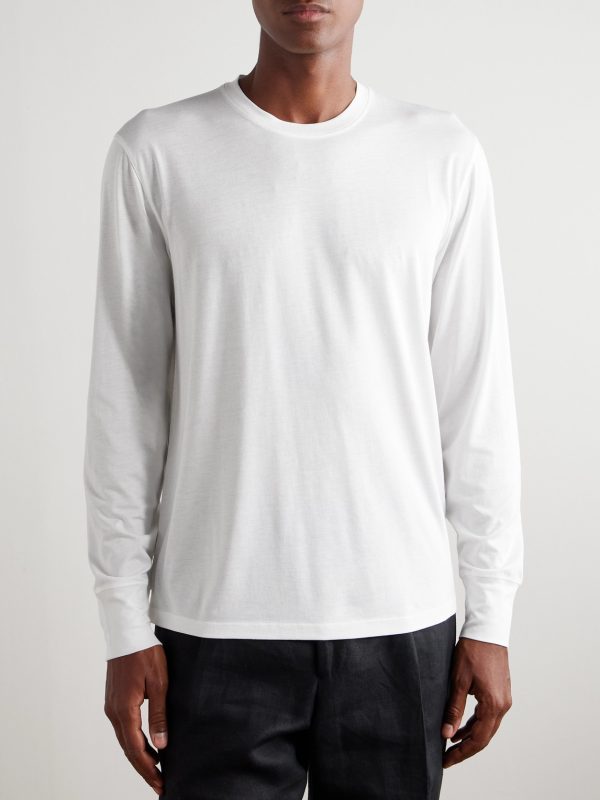 Slim-Fit Lyocell and Cotton-Blend Jersey T-Shirt - FR Slim-Fit Lyocell and Cotton-Blend Jersey T-Shirt - FR