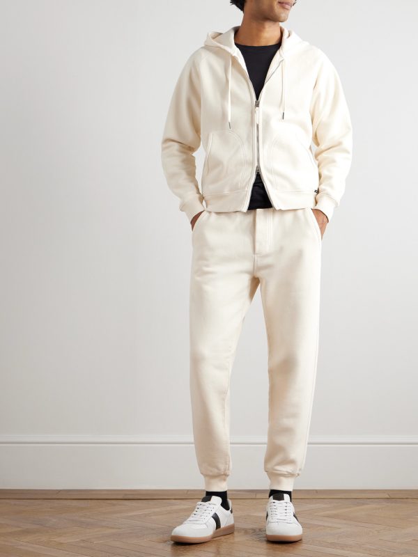 Tapered Cotton-Jersey Sweatpants - OU Tapered Cotton-Jersey Sweatpants - OU