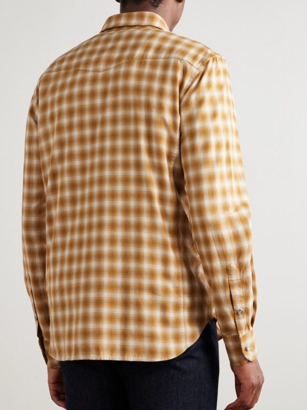Slim-Fit Checked Cotton-Twill Shirt - BK
