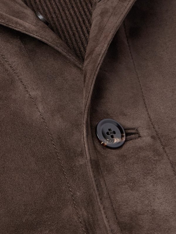 Ribbed Merino Wool and Suede Jacket - CU Ribbed Merino Wool and Suede Jacket - CU