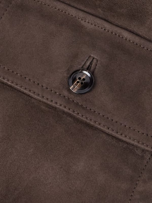 Ribbed Merino Wool and Suede Jacket - E1 Ribbed Merino Wool and Suede Jacket - E1