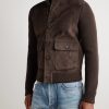 Ribbed Merino Wool and Suede Jacket - FR Ribbed Merino Wool and Suede Jacket - FR