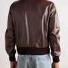 Leather Zip-Up Jacket - BK Leather Zip-Up Jacket - BK